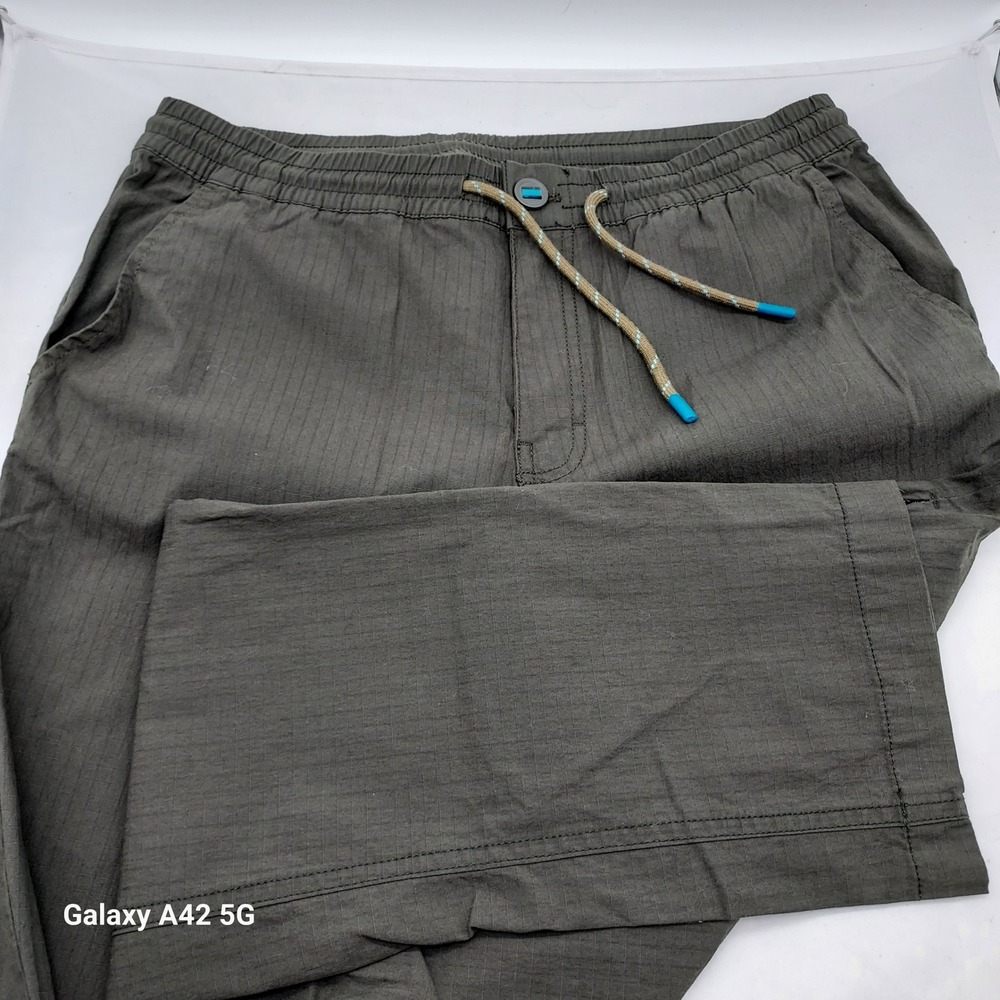 Cotopaxi Veza Adventure Pants Mens Medium Green Ripstop Hiking Travel Trousers